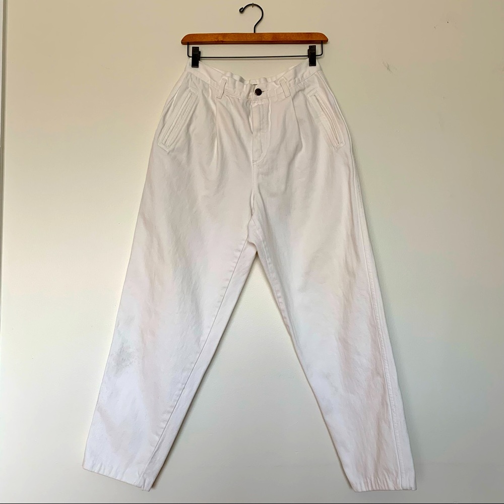 🤍Crisp White LizWear Denim Slacks🤍